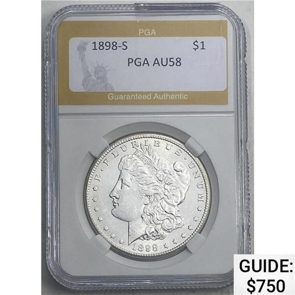 1898-S Morgan Dollar PGA AU58
