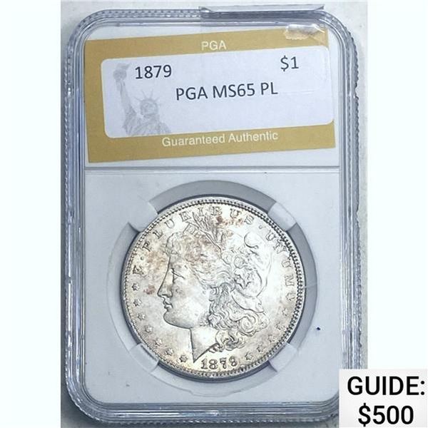 1879 Morgan Dollar PGA MS65 PL