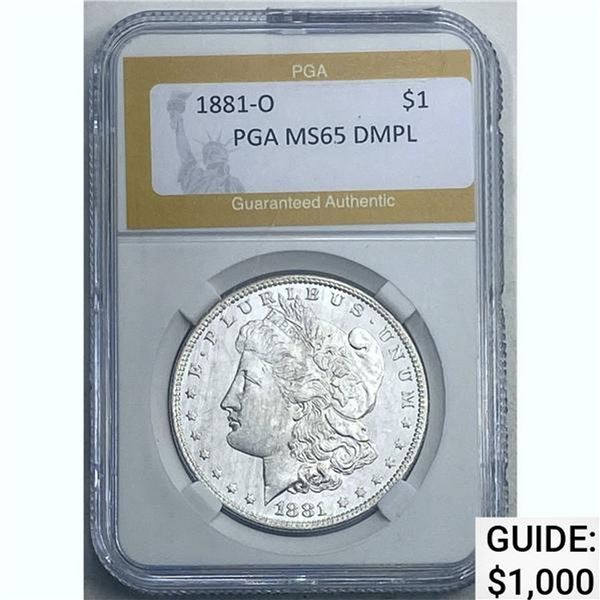 1881-O Morgan Dollar PGA MS65 DMPL