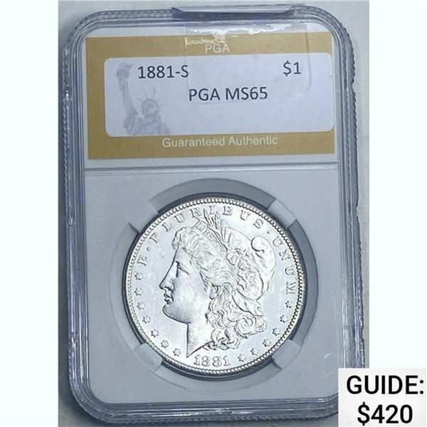 1881-S Morgan Dollar PGA MS65