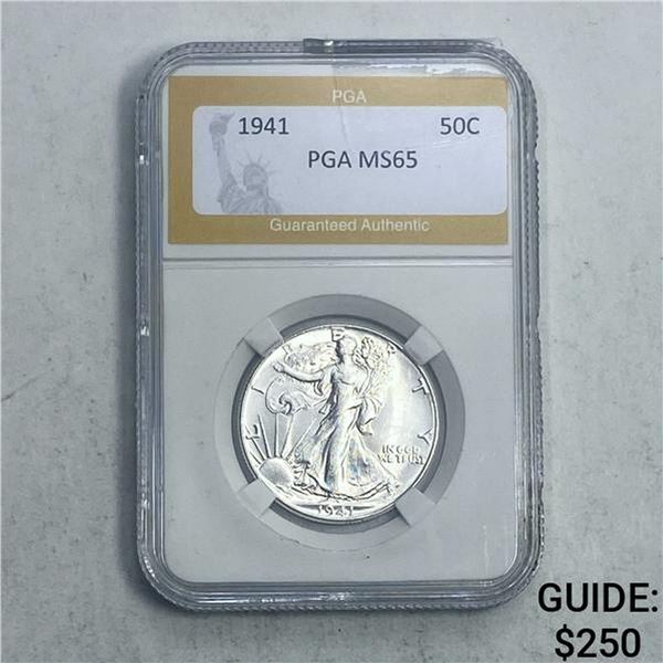 1941 50C Walking Liberty PGA MS65