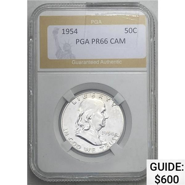 1954 Franklin Half Dollar PGA PR66 CAM
