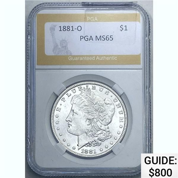 1881-O Morgan Dollar PGA MS65