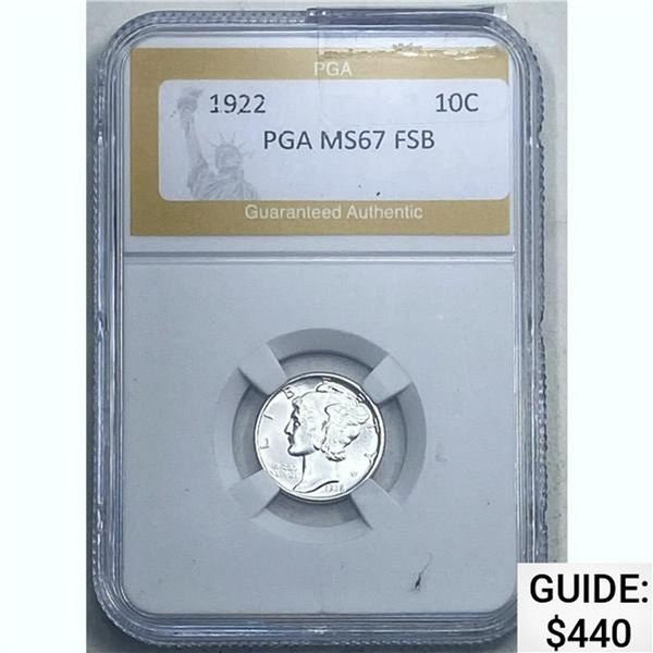 1922 10C PGA MS67 FSB