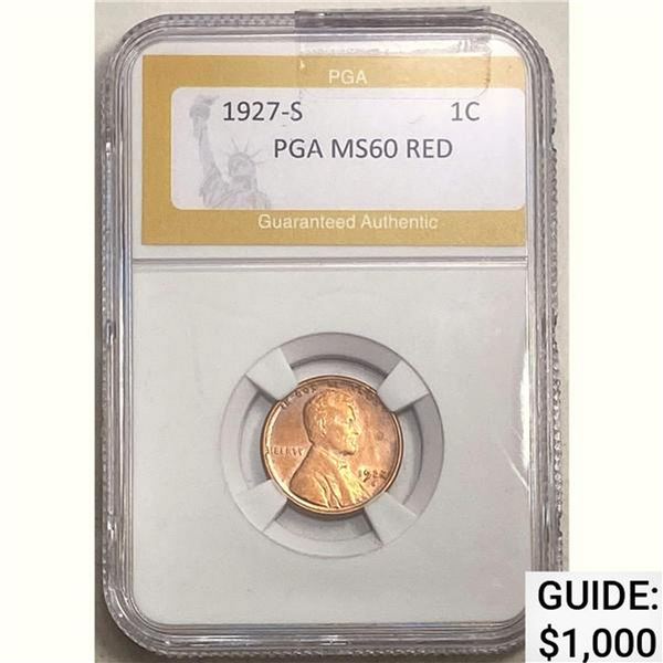 1927-S 1C PGA MS60 RED