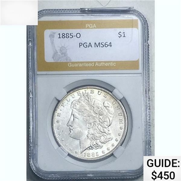 1885-O Morgan Dollar PCGA MS64 SILVER