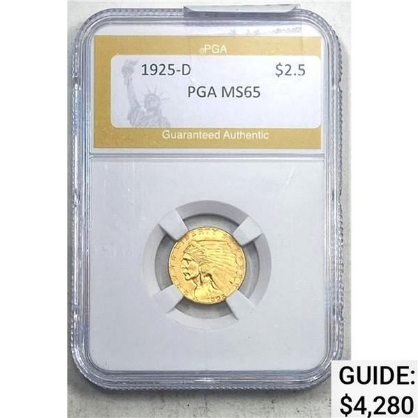 1925-D $2.5 Gold Indian PGA MS65