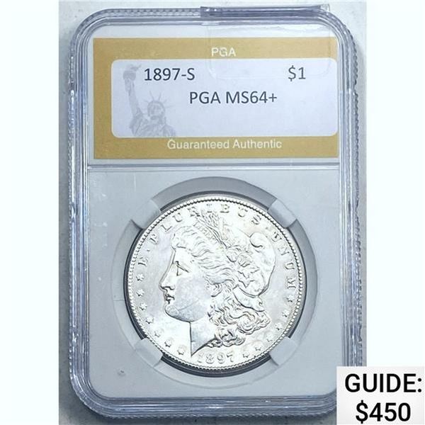 1897-S Morgan Dollar PGA MS64+