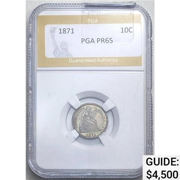 1871 10C PGA PR65