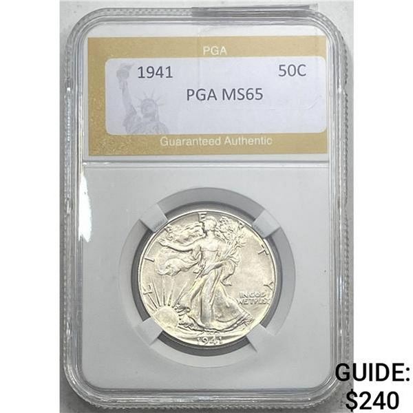 1941 Walking Liberty Half Dollar PGA MS65