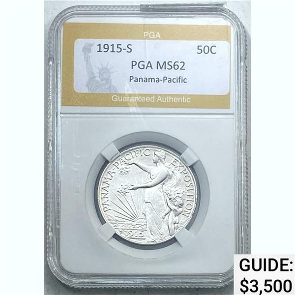 1915-S Panama-Pacific 50C PGA MS62