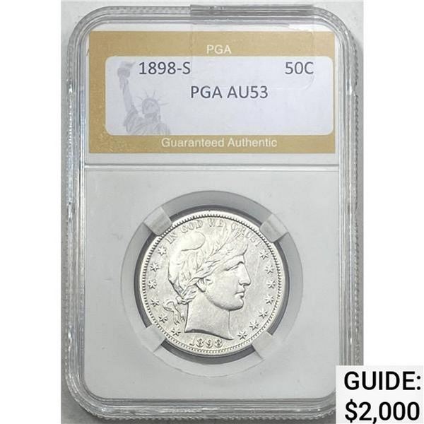 1898-S Barber Half Dollar PGA AU53