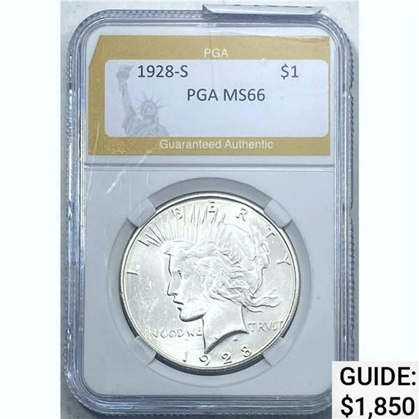 1928-S Silver Dollar PGA MS66
