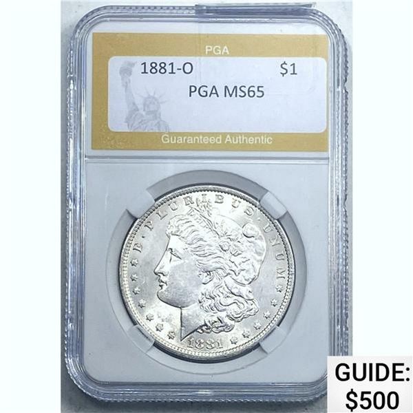 1881-O Morgan Dollar PGA MS65