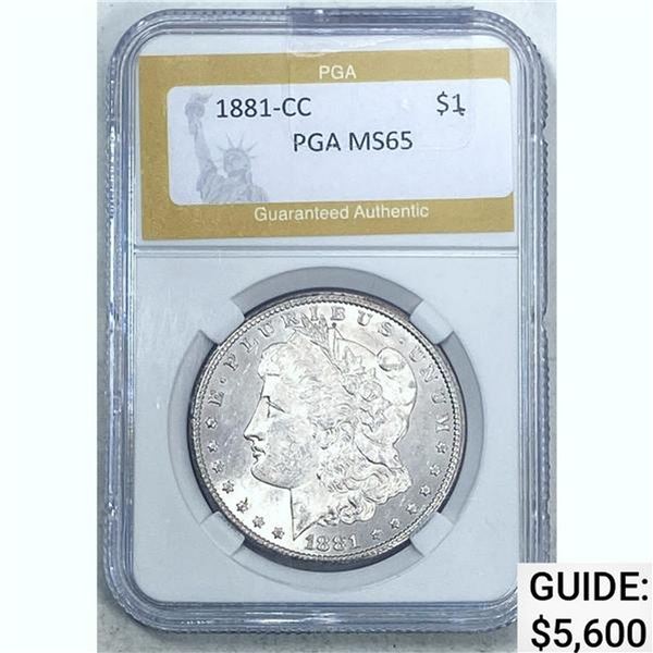 1881-CC Morgan Dollar PGA MS65