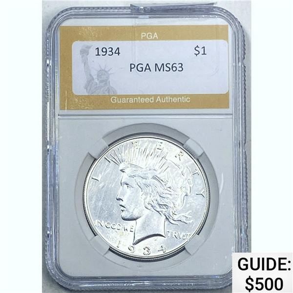 1934 Silver Dollar PGA MS63