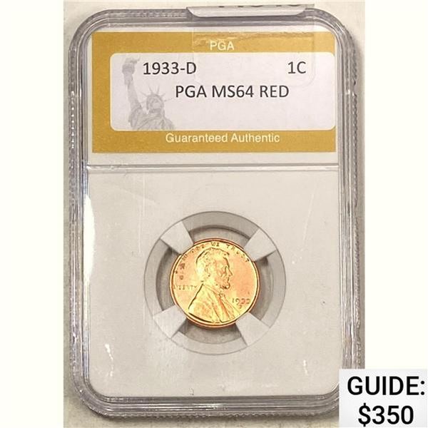 1933-D 1C PGA MS64 RED