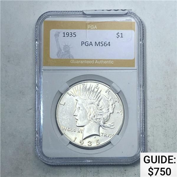 1935 Peace Dollar PGA MS64