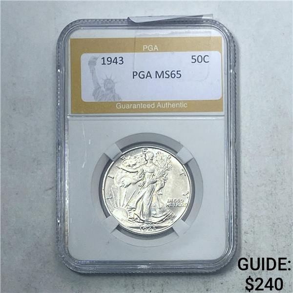 1943 50C Walking Liberty PGA MS65