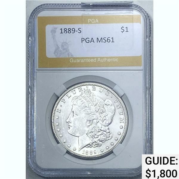 1889-S Morgan Dollar PGA MS61