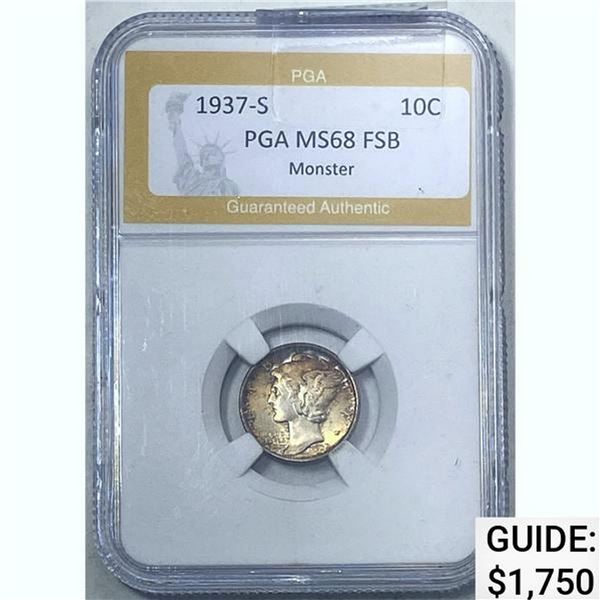 1937-S 10C PGA MS68 FSB