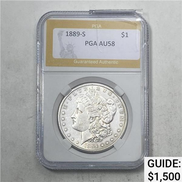 1889-S Morgan Dollar PGA AU58