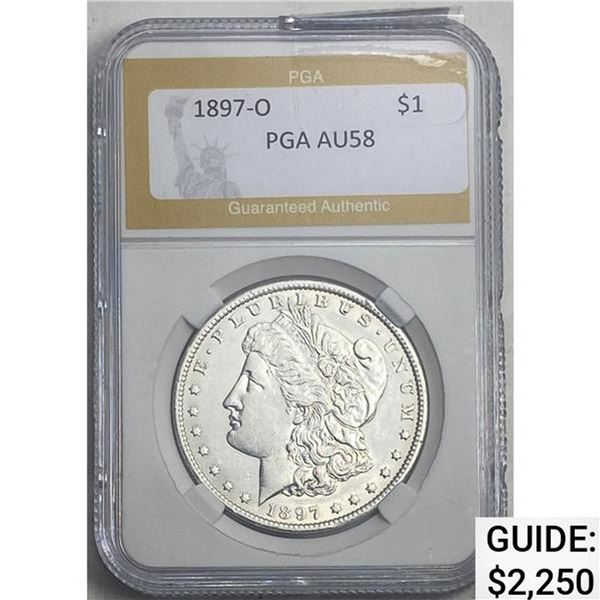 1897-O Morgan Dollar PGA AU58