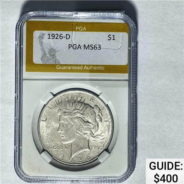 1926-D Peace Dollar PGA MS63