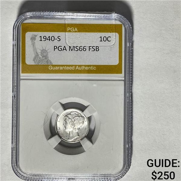 1940-S Mercury Dime PGA MS66 FSB