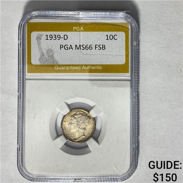 1939-D Mercury Dime PGA MS66 FSB