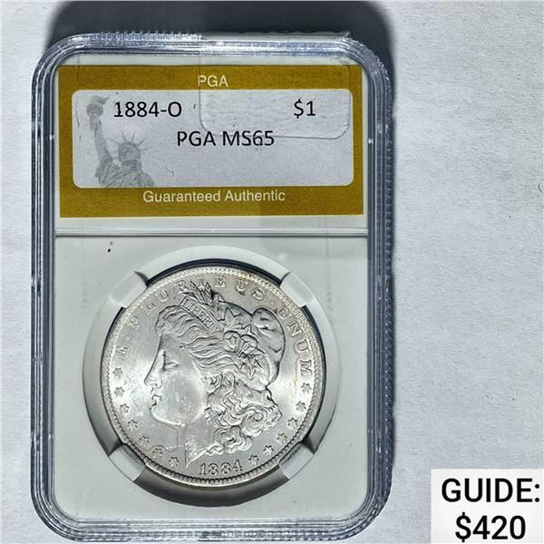 1884-O Morgan Dollar PGA MS65 SILVER