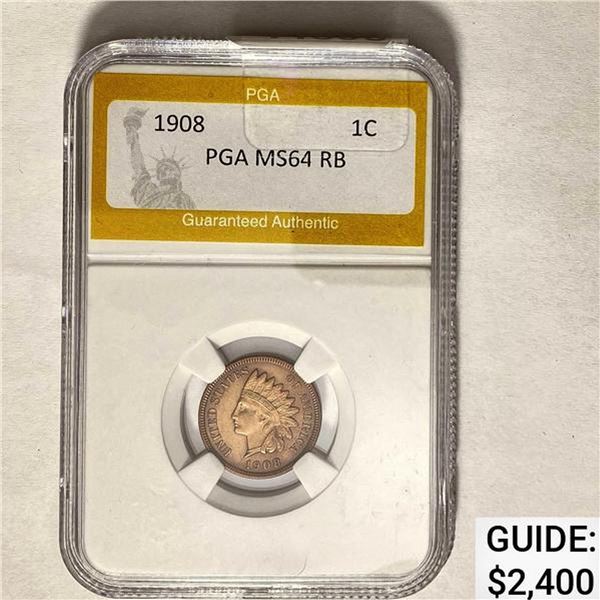 1908 1C Indian Head PGA MS64 RB