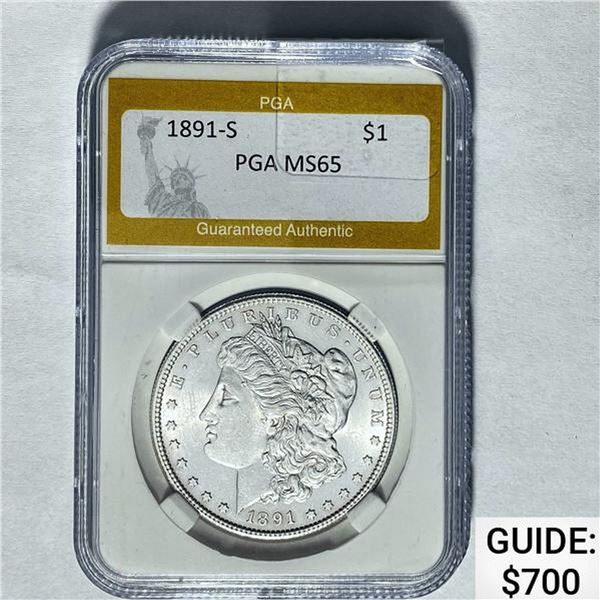 1891-S Morgan Dollar PGA MS65