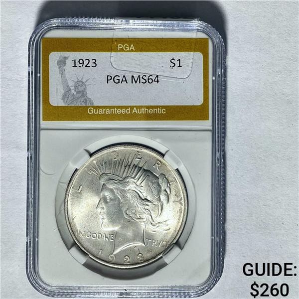1923 Peace Dollar PGA MS64