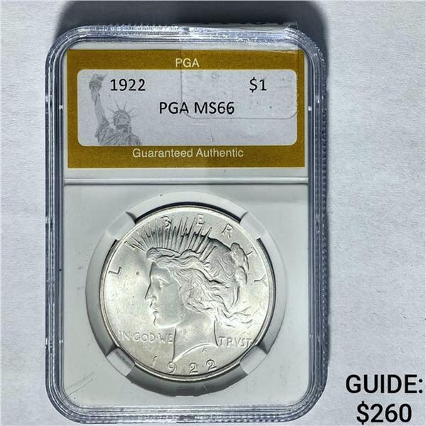 1922 Peace Dollar PGA MS66