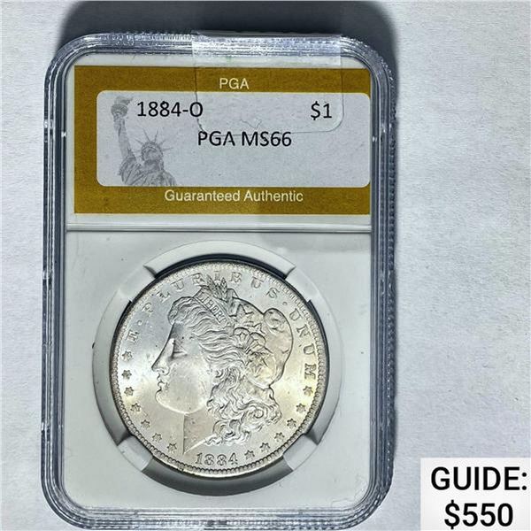 1884-O Morgan Dollar PGA MS66