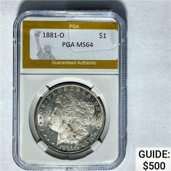 1881-O Morgan Dollar PGA MS64