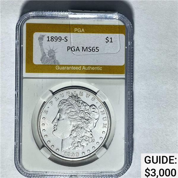 1899-S Morgan Dollar PGA MS65 SILVER
