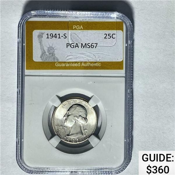 1941-S 25C PGA MS67
