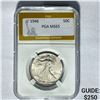 Image 1 : 1946 50C Walking Liberty PGA MS65