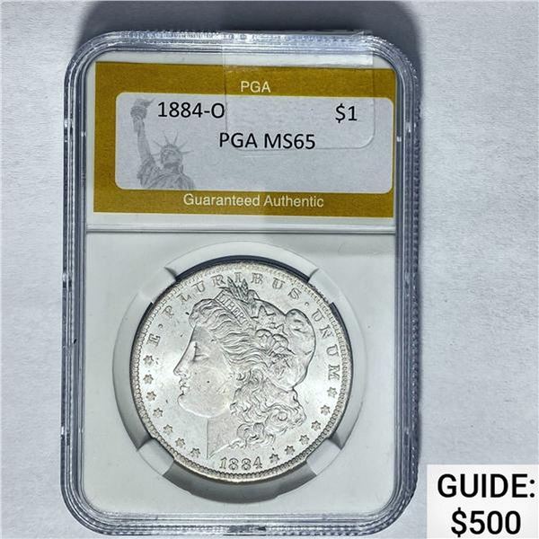 1884-O Morgan Dollar PGA MS65 SILVER