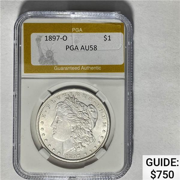 1897-O Morgan Dollar PGA AU58