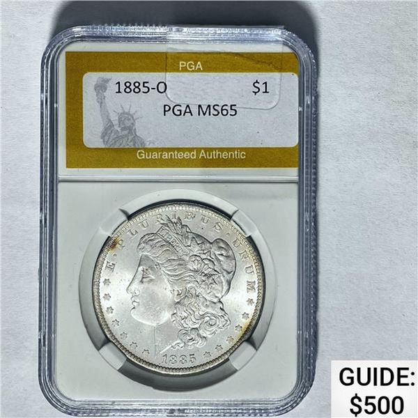 1885-O Morgan Dollar PGA MS65