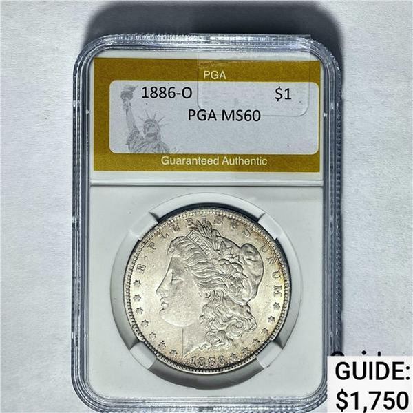 1886-O Morgan Dollar PGA MS60 SILVER