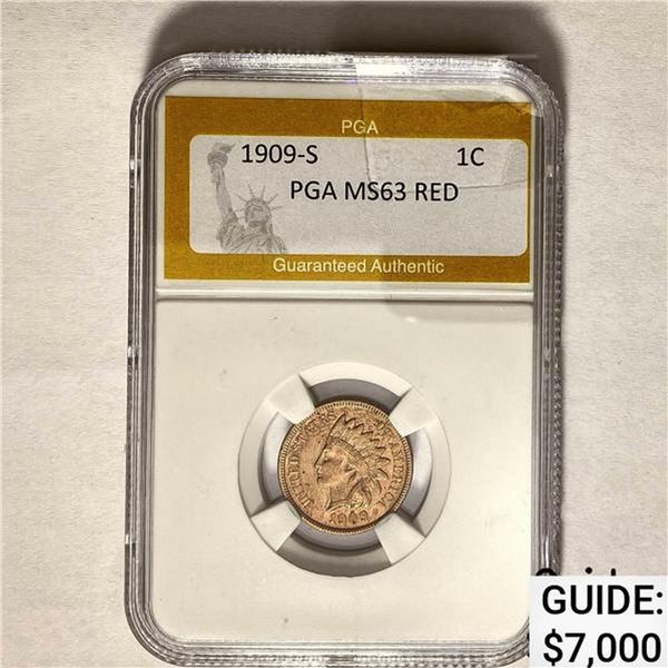 1909-S Indian Head Cent PGA MS63 RED