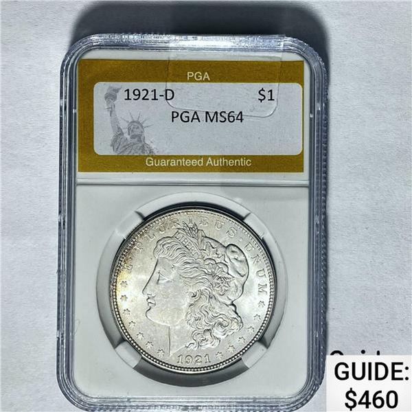 1921-D Morgan Dollar PGA MS64