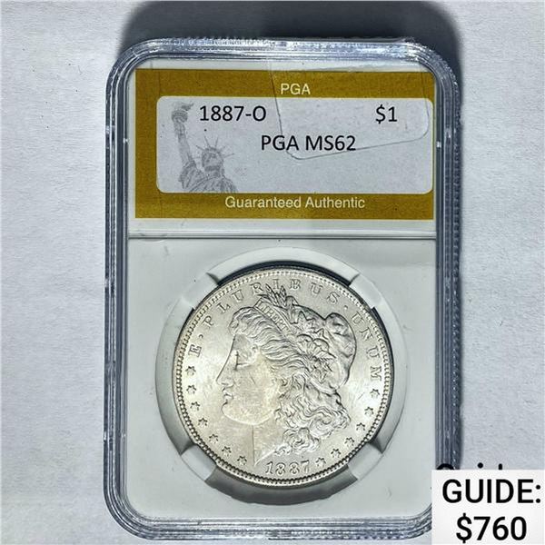 1887-O Morgan Dollar PGA MS62 SILVER