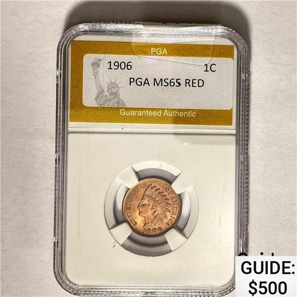 1906 1C Indian Head PGA MS65 RED