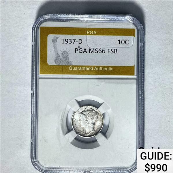 1937-D 10C PGA MS66 FSB
