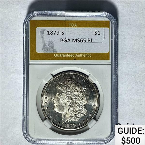 1879-S Morgan Dollar PGA MS65 PL